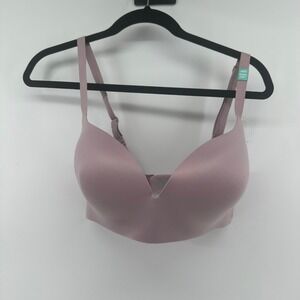Tommy John Second Skin Lightly Lined Demi‎ Bra 36DD Mauve Shadows New TJ